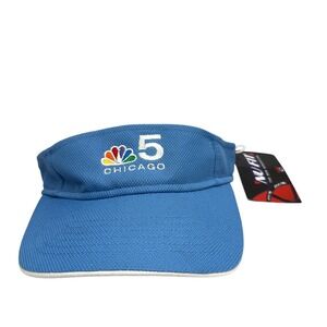 NBC Chicago 5 Visor Hat Cap Nu Fit Blue Fitted Light Blue Mens Size OSFA